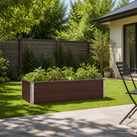Vidaxl verhoogd tuinbed bruin 100 x 40 x 24 cm koudgewalst staal