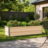 Vidaxl verhoogd tuinbed ivoor 100 x 40 x 24 cm koudgewalst staal