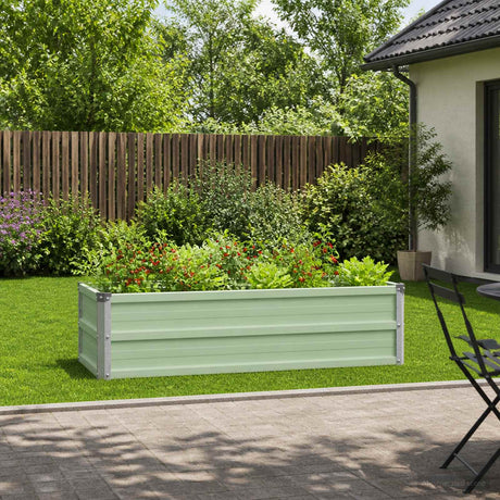 Vidaxl verhoogd tuinbed pastelgroen 100 x 40 x 24 cm koudgewalst staal