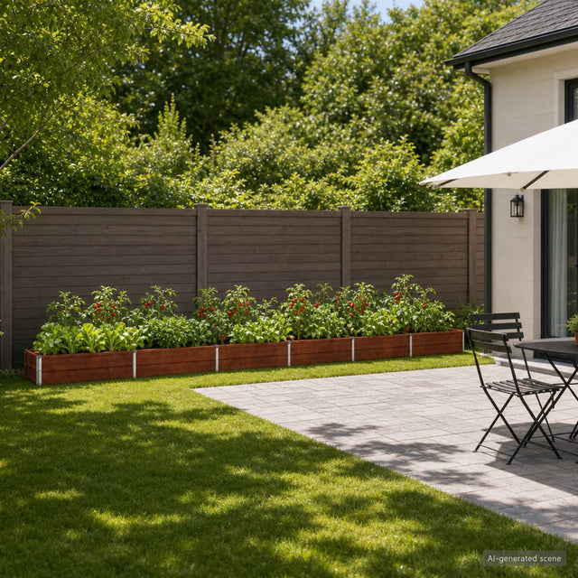 Vidaxl verhoogd tuinbed roestig 480 x 40 x 24 cm corton