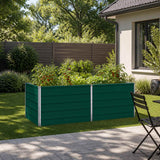 Vidaxl verhoogd tuinbed groen 160 x 80 x 55 cm koudgewalst stalen