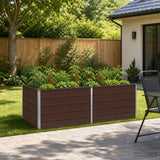 Vidaxl verhoogd tuinbed bruin 160 x 80 x 55 cm koudgewalst staal