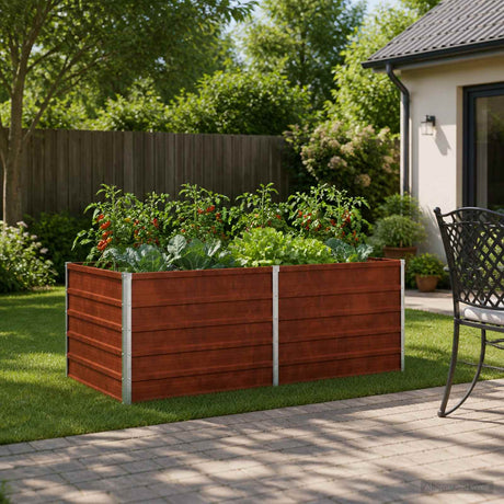 Vidaxl verhoogd tuinbed roestig 160 x 80 x 55 cm corton