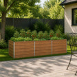 Vidaxl verhoogd tuinbed houtbruin 240 x 80 x 55 cm koudgewalst staal
