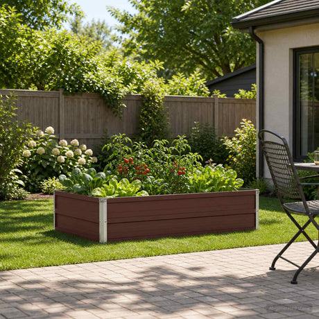 Vidaxl verhoogd tuinbed bruin 100 x 80 x 24 cm koudgewalst staal