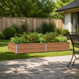 Vidaxl verhoogd tuinbed houtbruin 160 x 80 x 24 cm koudgewalst staal
