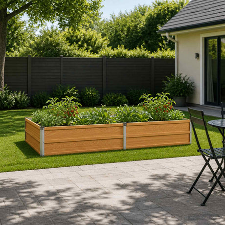 Vidaxl verhoogd tuinbed naturel 160 x 80 x 24 cm koudgewalst staal