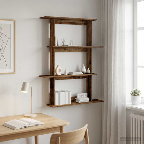 Vidaxl wandplank oud hout 100 x 20 x 126 cm bewerkt hout