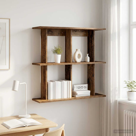 Vidaxl wandplank muurmontage oud hout 100 x 20 x 75 cm bewerkt hout