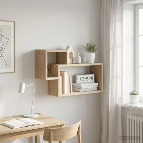 Vidaxl wandplank muurmontage sonoma eiken 55 x 15 x 35 cm bewerkt hout