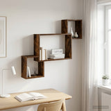 Vidaxl wandplank muurmontage gerookt eiken 91,5 x 15 x 76 cm