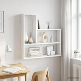 Vidaxl wandplank wit 60 x 11 x 60 cm bewerkt hout
