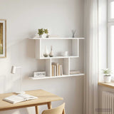 Vidaxl wandplank wit 80 x 15 x 50,5 cm bewerkt hout