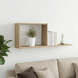 Vidaxl zwevende schappen sonoma eiken 80 x 15 x 30 cm bewerkt hout