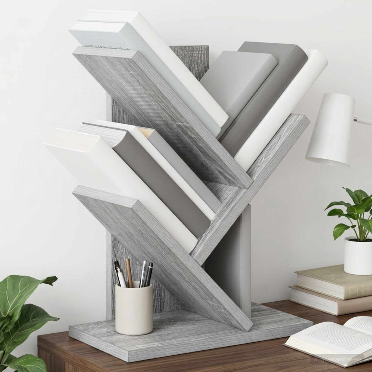 Vidaxl boomvormige boekenplank met 3 planken 30 x 18 x 40 cm