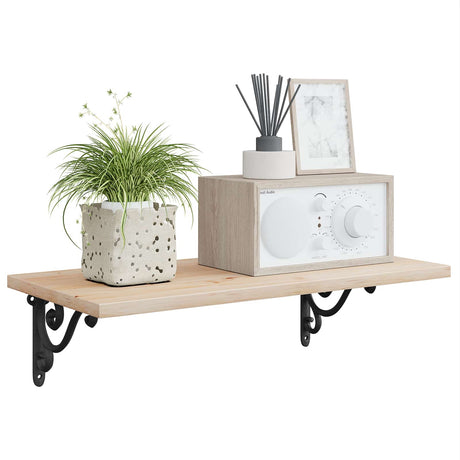 Vidaxl wandplank beugels 12 st zwart 23,5 x 28 x 3,5 cm staal