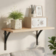 Vidaxl wandplank beugels 2 st zwart 14,5 x 14,5 x 3,5 cm staal