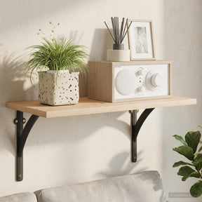 Vidaxl wandplank beugels 2 st zwart 14,5 x 14,5 x 3,5 cm staal