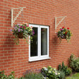 Vidaxl wandplank beugels 2 st antiek wit 14,5 x 14,5 x 3 cm staal
