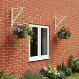 Vidaxl wandplank beugels 2 st antiek wit 14,5 x 14,5 x 3 cm staal