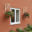 Vidaxl wandplank beugels 2 st antiek wit 21 x 21 x 3,5 cm staal