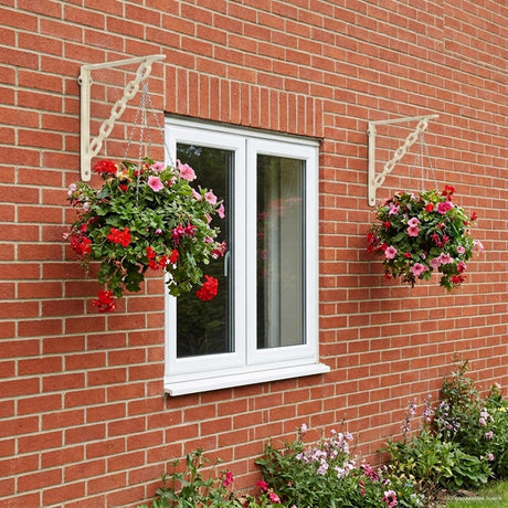 Vidaxl wandplank beugels 2 st antiek wit 21 x 21 x 3,5 cm staal