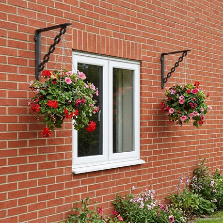 Vidaxl wandplank beugels 2 st zwart 21 x 21 x 3,5 cm staal