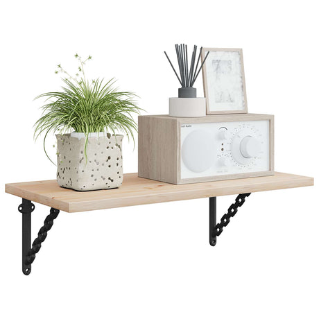 Vidaxl wandplank beugels 2 st zwart 21 x 21 x 3,5 cm staal