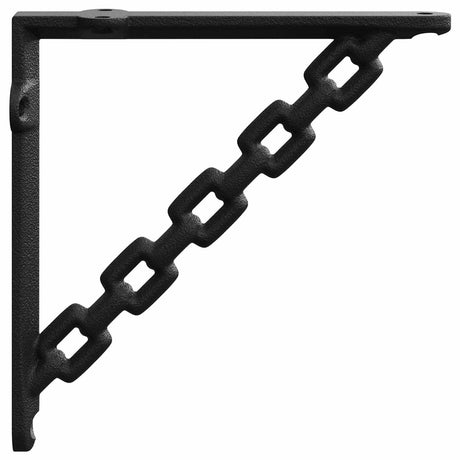 Vidaxl wandplank beugels 12 st zwart 21 x 21 x 3,5 cm staal
