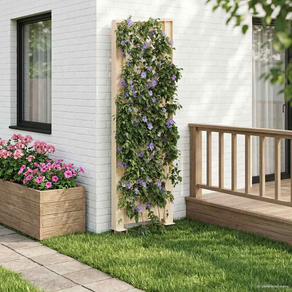 Vidaxl trellis met spike pp wit