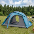 Vidaxl trekkingtent met regenhoes waterdicht 2-persoons blauw