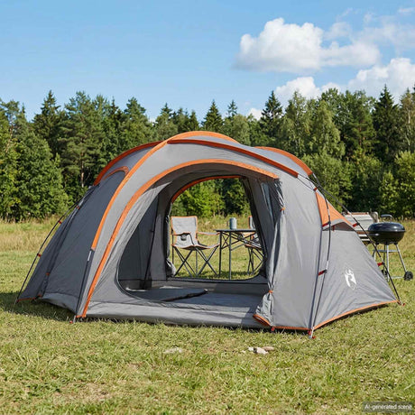 Vidaxl trekkingtent met regenhoes waterdicht 3-persoons