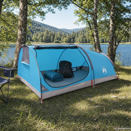 Vidaxl hiking tent waterdicht 1-persoons blauw