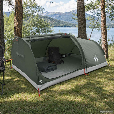 Vidaxl hiking tent waterdicht 1-persoons legergroen