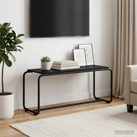 Vidaxl tv-standaard 98 x 35.5 x 42 cm zwart eiken bewerkt hout