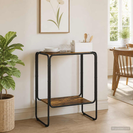 Vidaxl dressoir gerookt eiken 60 x 38 x 75 cm bewerkt hout