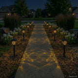 Vidaxl buitenzonne-lampen met grondpin 24 st warmwit 42 cm pp