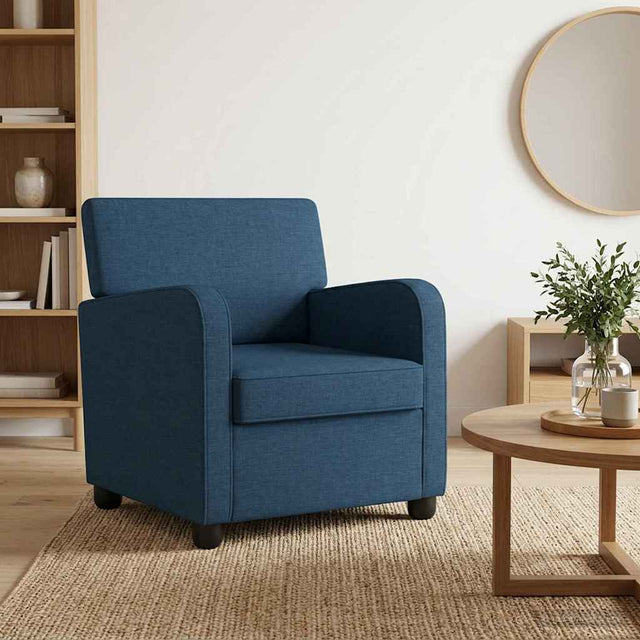 Vidaxl fauteuil blauw stof