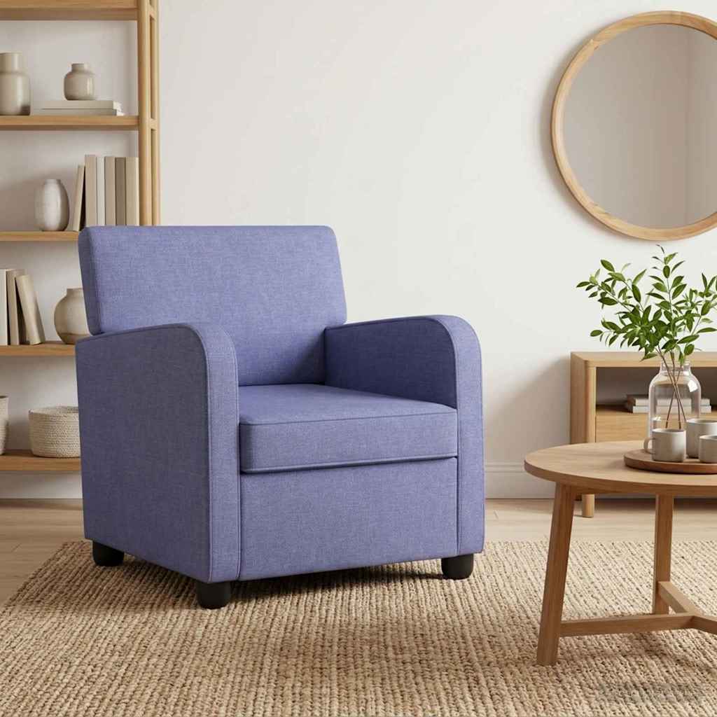 Vidaxl fauteuil jeans blauw stof