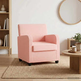 Vidaxl fauteuil roze kunstlamswol