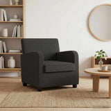 Vidaxl fauteuil zwart kunstlamswol