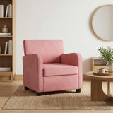 Vidaxl fauteuil roze fluweel