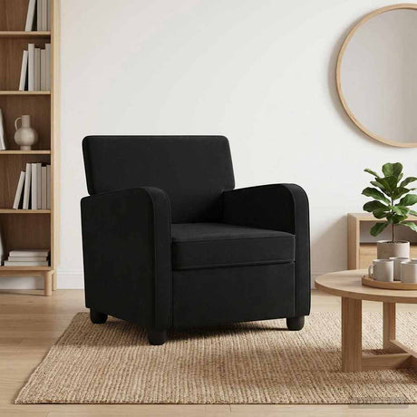 Vidaxl fauteuil zwart fluweel
