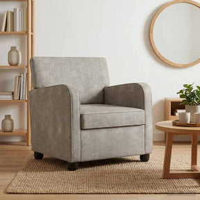 Vidaxl fauteuil lichtgrijs nep suede leer