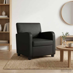 Vidaxl fauteuil zwart kunstleer