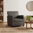 Vidaxl fauteuil antiekzwart kunstleer