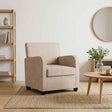 Vidaxl fauteuil beige chenille