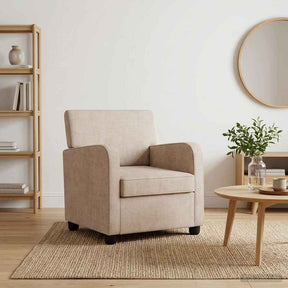 Vidaxl fauteuil beige chenille