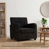 Vidaxl fauteuil zwart chenille