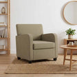 Vidaxl fauteuil kaki fluweel